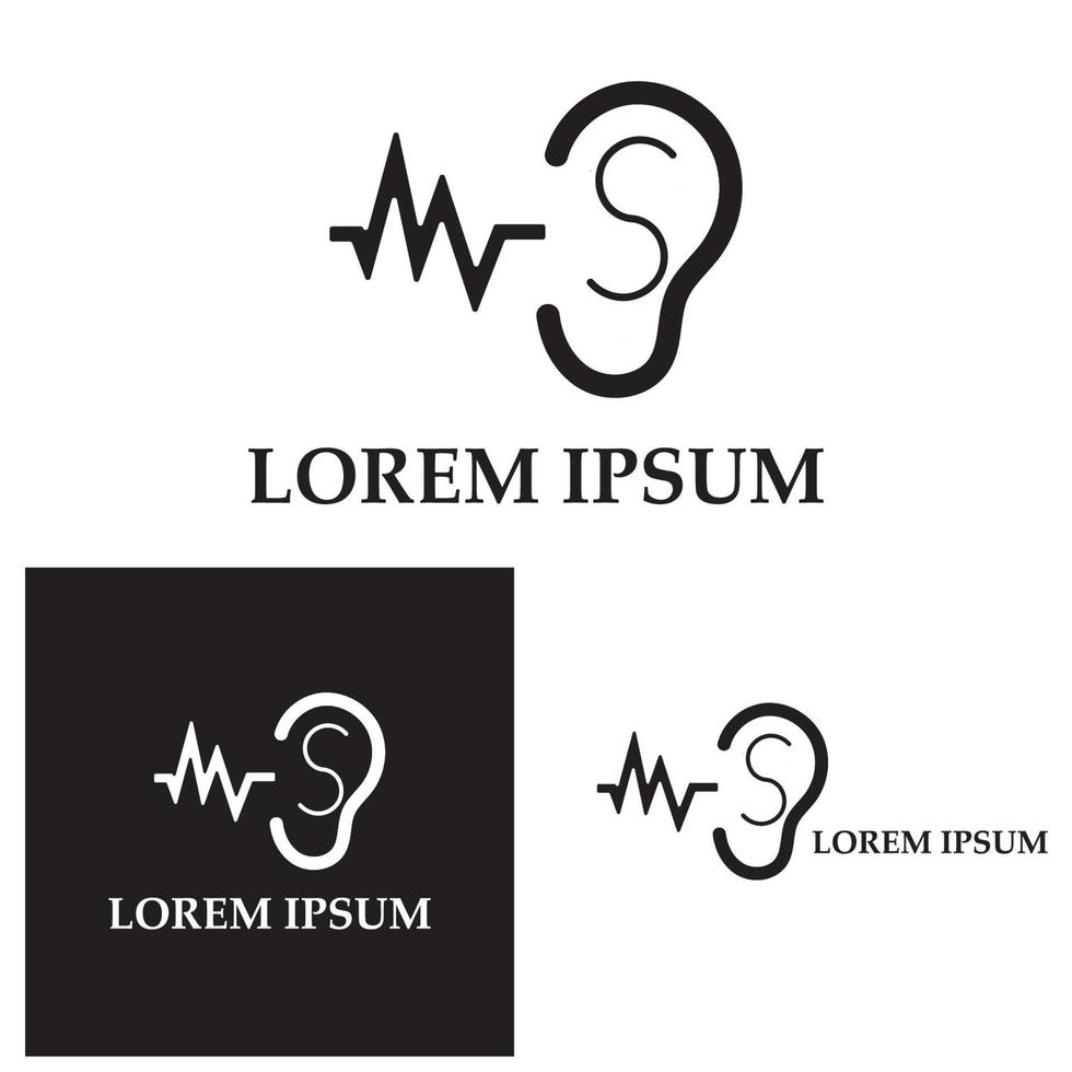 Hearing Logo Template vector icon design