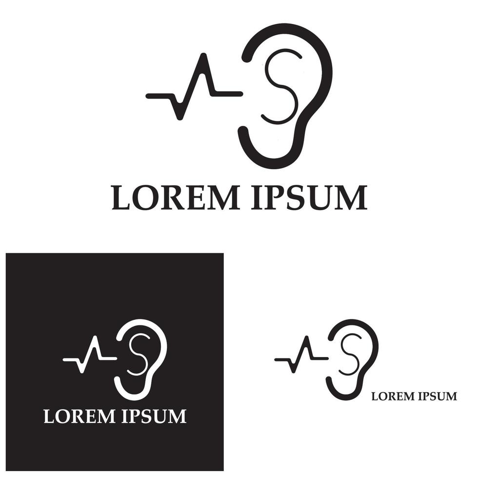 Hearing Logo Template vector icon design