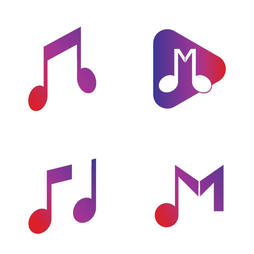 Music note Icon Vector illustration design