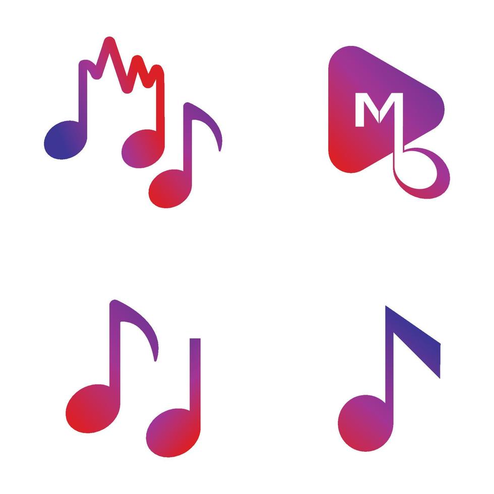 Music note Icon Vector illustration design