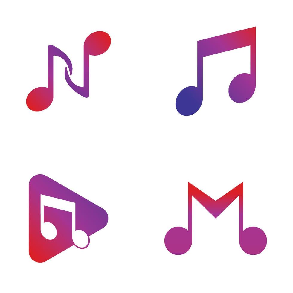 Music note Icon Vector illustration design