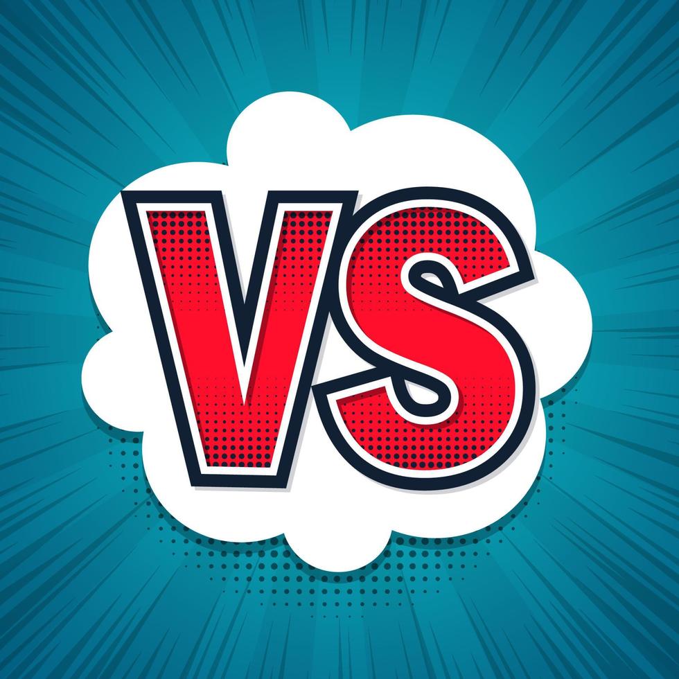 VS, Versus, Comic design. Vector illustration