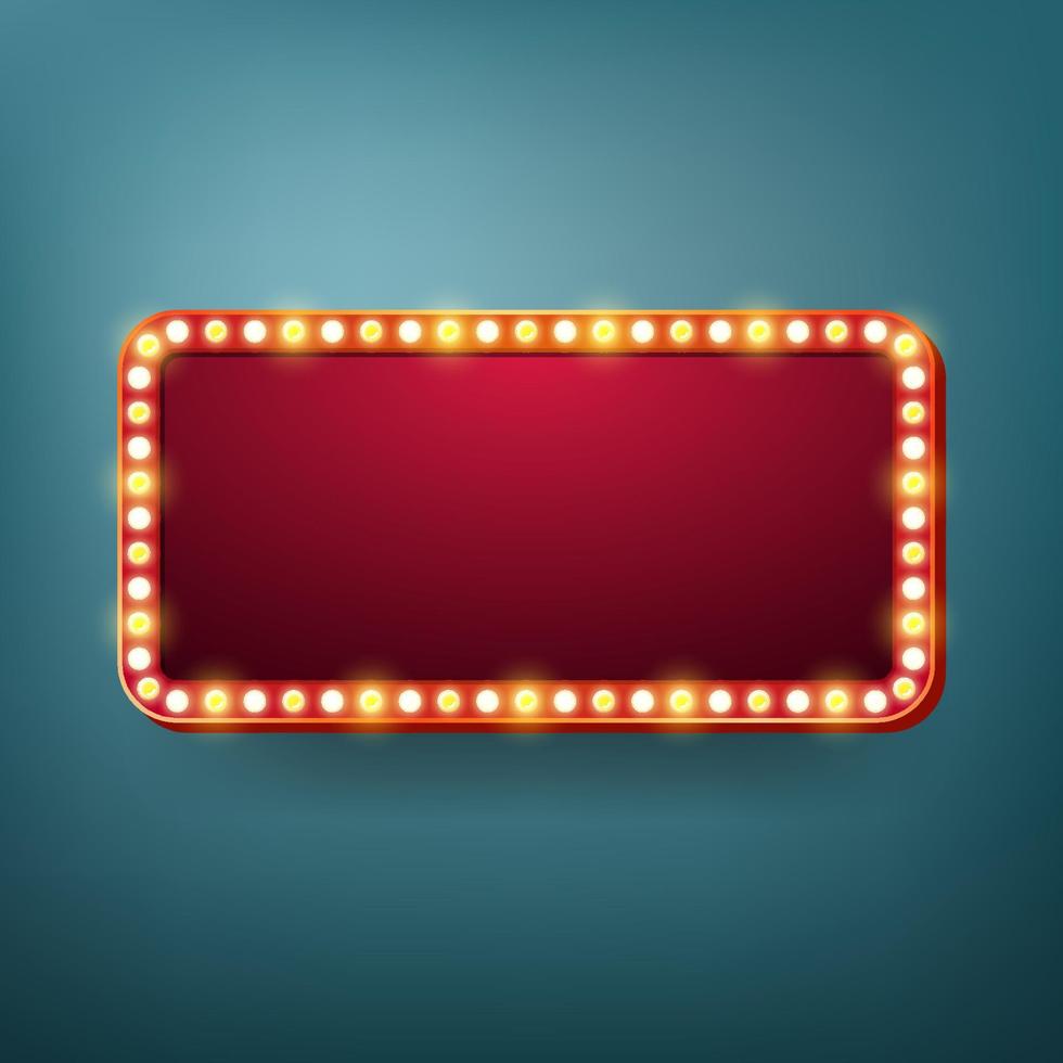 Retro vintage light frame. Graphic design. Vector illustration 5421028