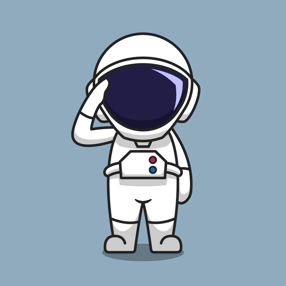 Cute astronaut cartoon vector icon illustration