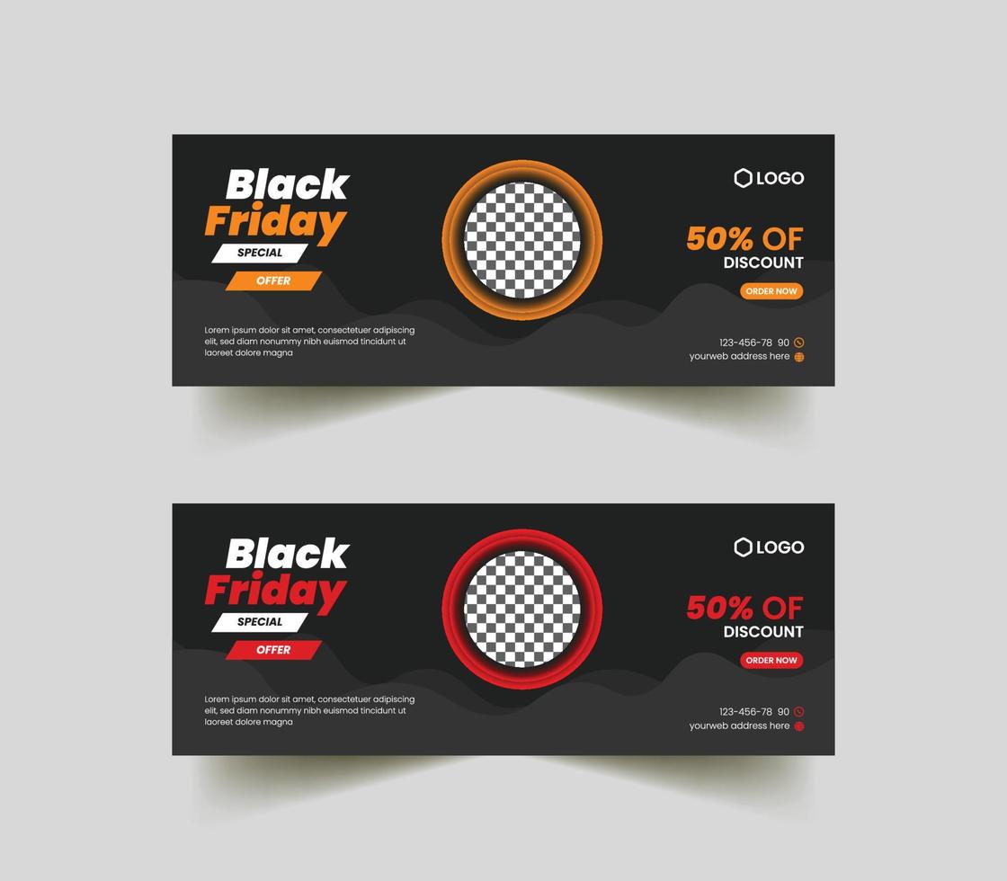 Black friday super sale cover banner template vector