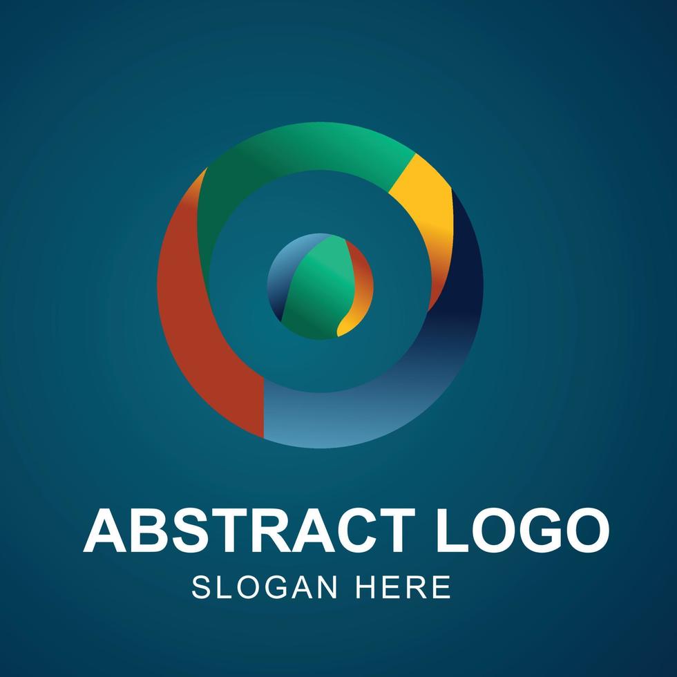 logotipo abstracto minimalista estilo degradado colorido vector