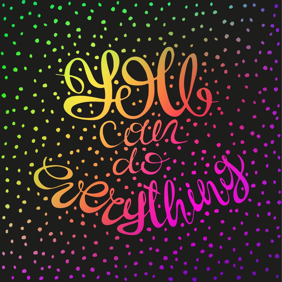 Hand drawn lettering design. Conceptual handwritten phrase. vector