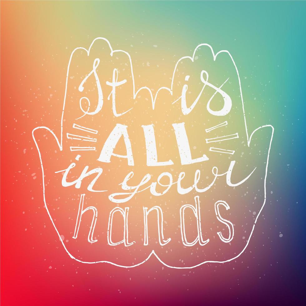 Hand drawn lettering design. Conceptual handwritten phrase. vector