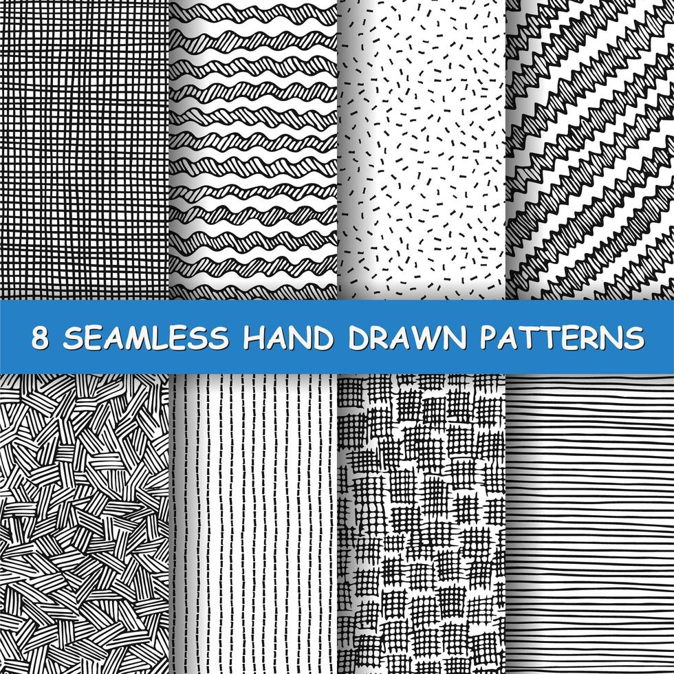 Seamless hand drawn pattern. vector