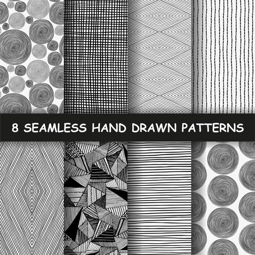 Seamless hand drawn pattern. vector