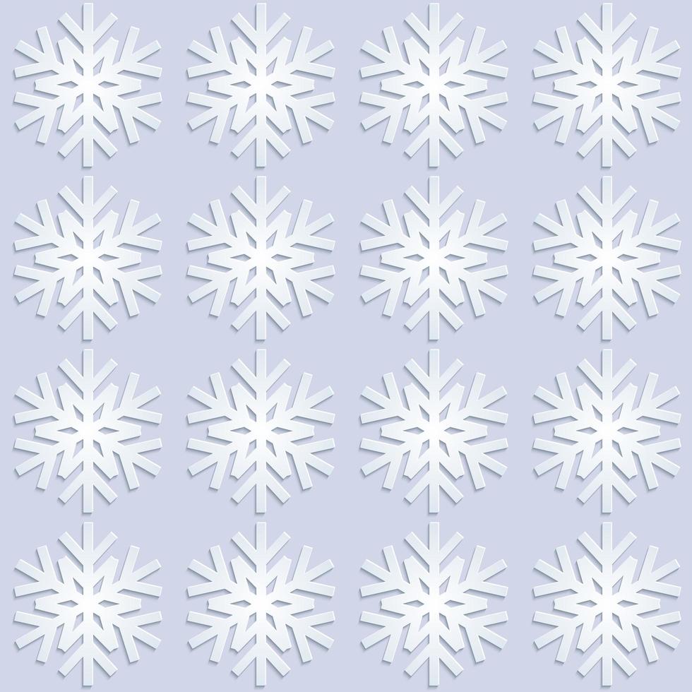 Seamless snowflake pattern vector