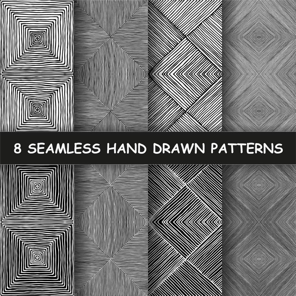 Seamless hand drawn pattern. vector