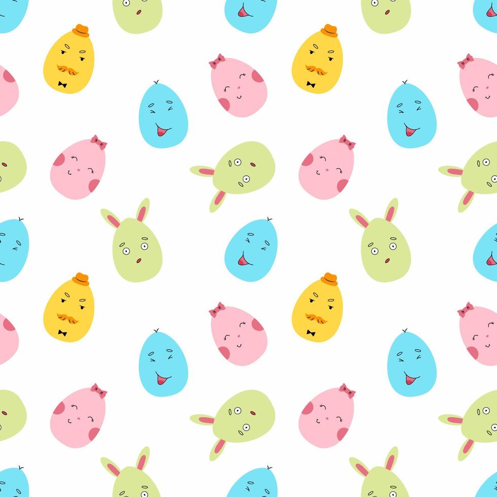 Seamless pattern with Easter egg. Background for wrapping paper. Print on fabric. vector