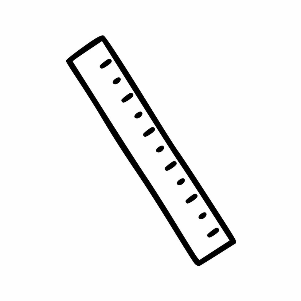 Centimeter ruler. Vector doodle icon. Office supplies.