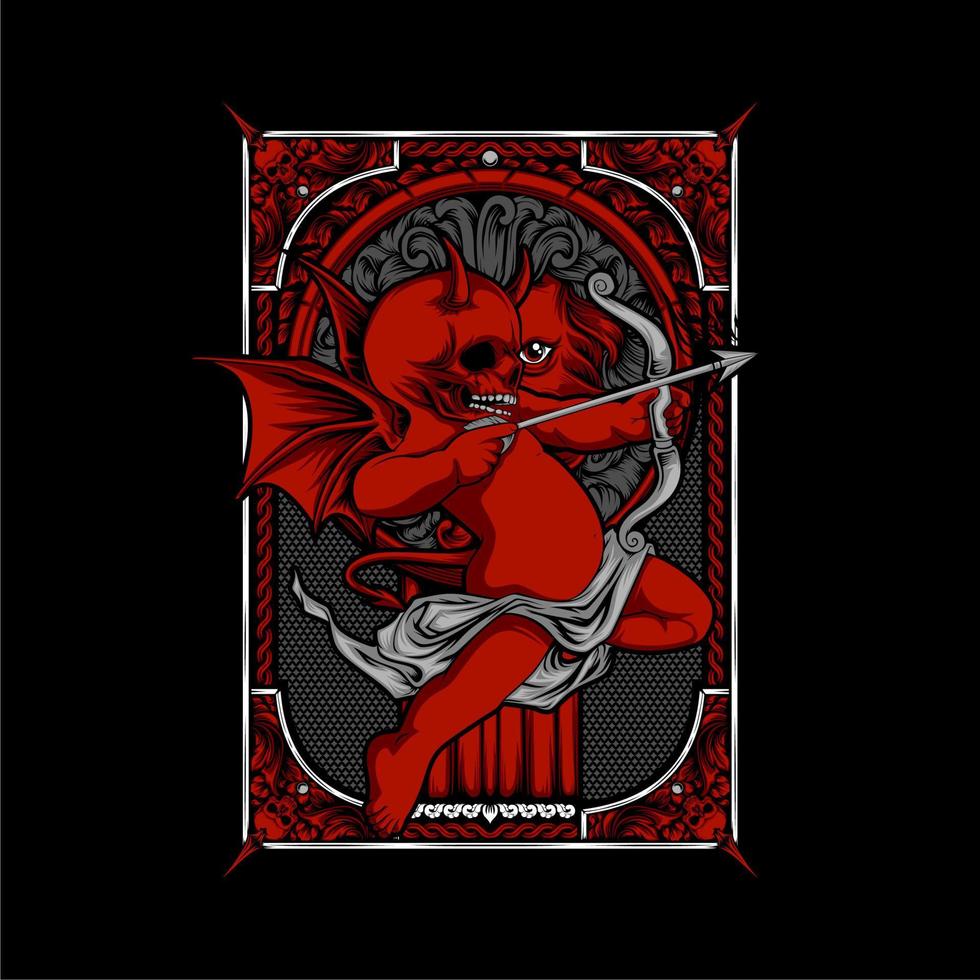 devil cupid illustration vector