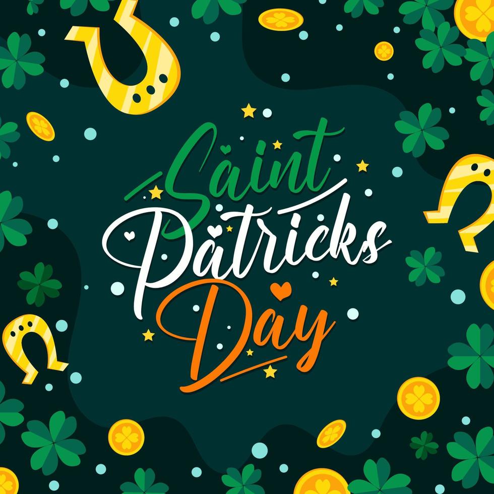 Shamrock Clover Typography vector