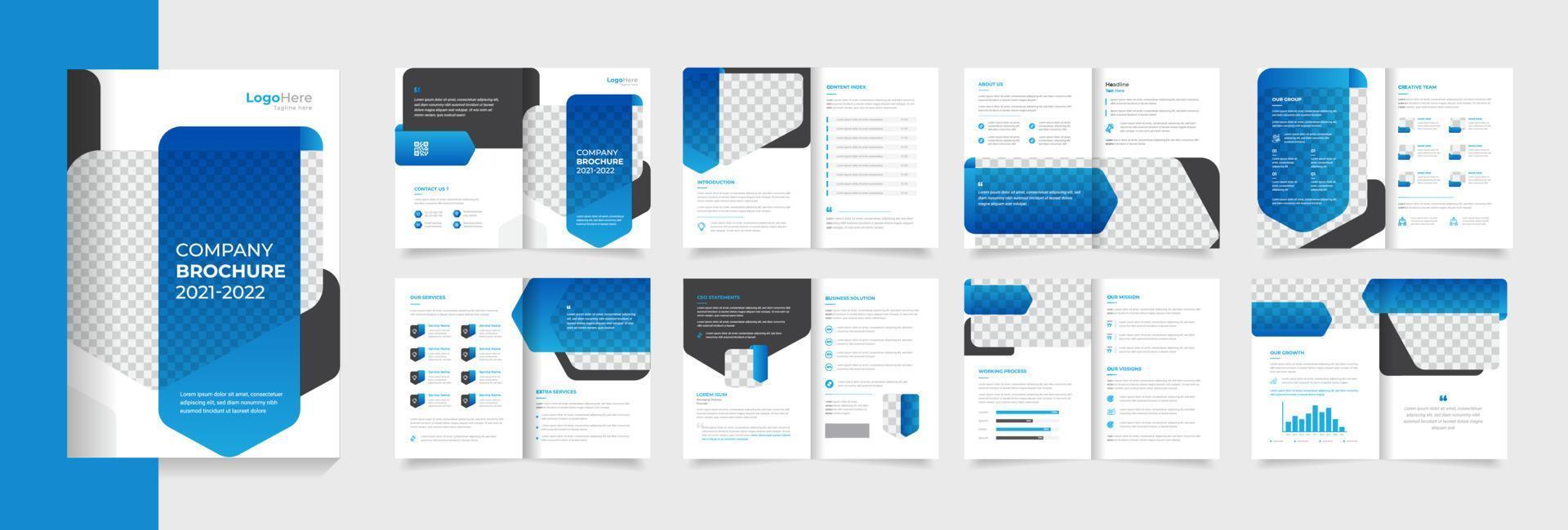 corporate modern brochure template design with modern layout premium vector