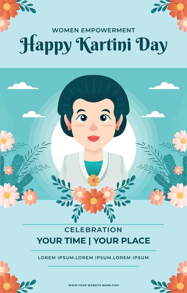 Kartini Day Poster Design vector