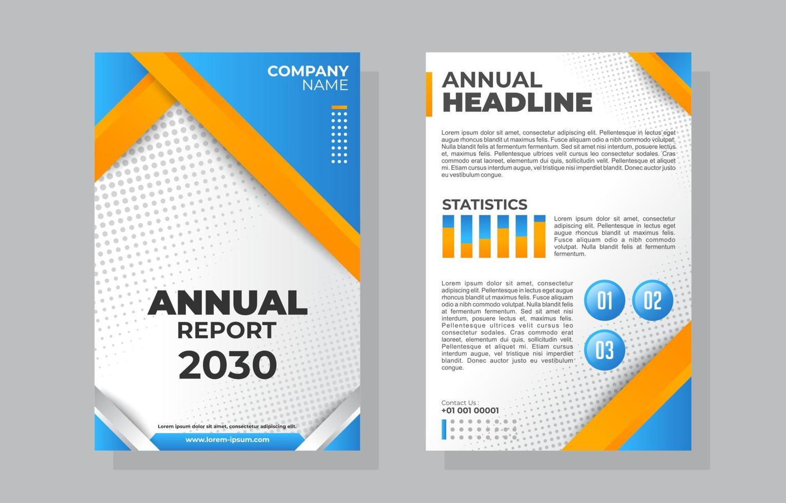 Modern Annual Report Template vector