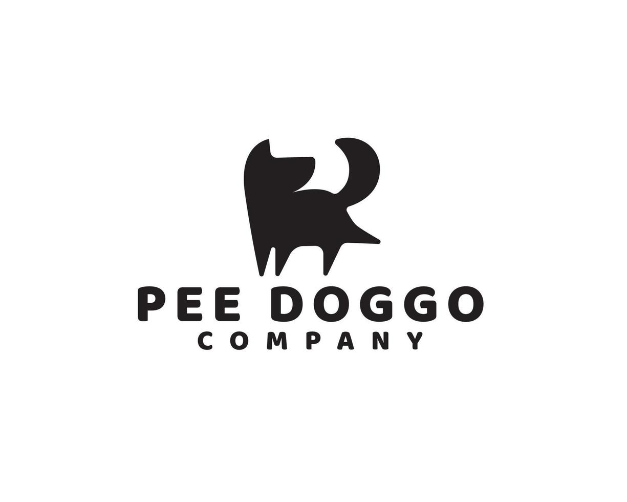 pee puppy baby dog logo concept. Vector illustration