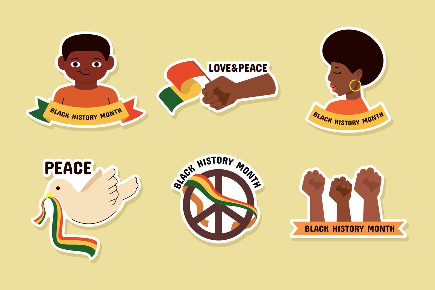 Black Month History Sticker vector