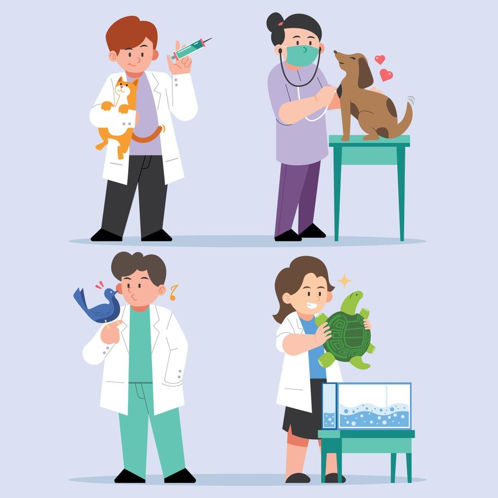 Veterinarian Day Character Concept Art vector