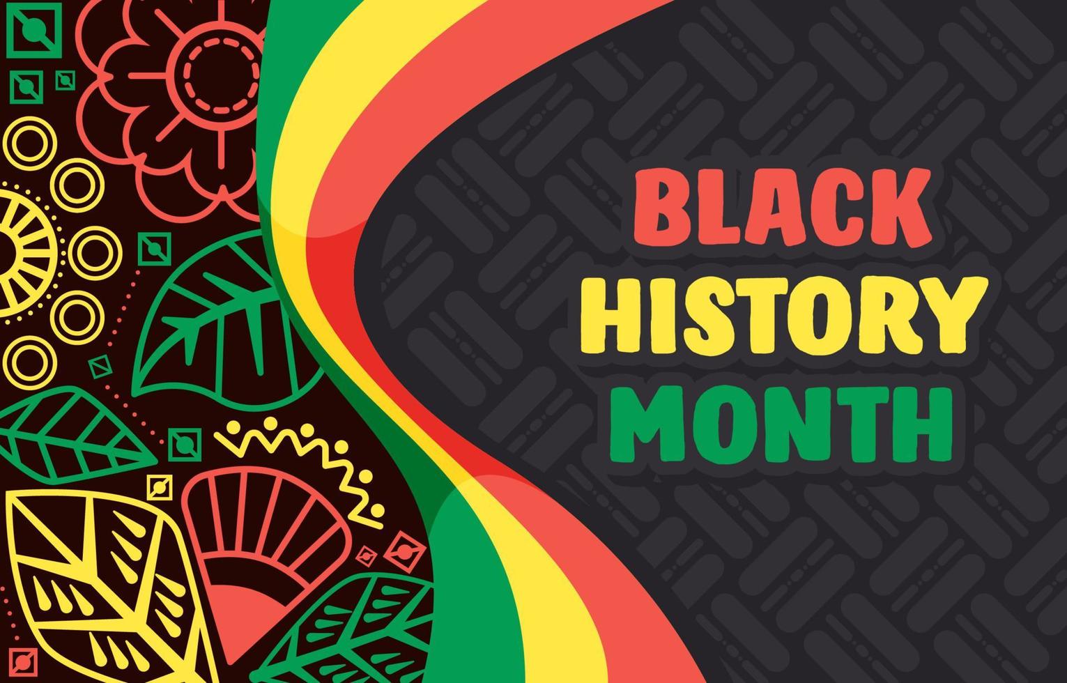 Black History Month Template vector