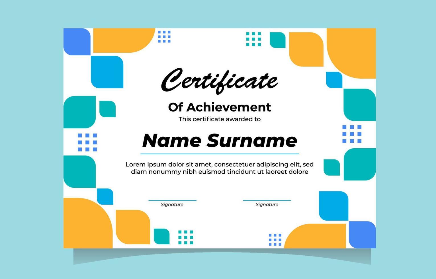 Certificate Template General vector