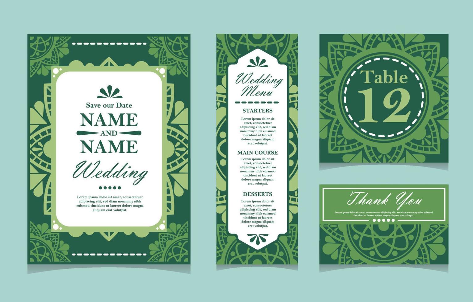 Indian Wedding Invitation Template vector