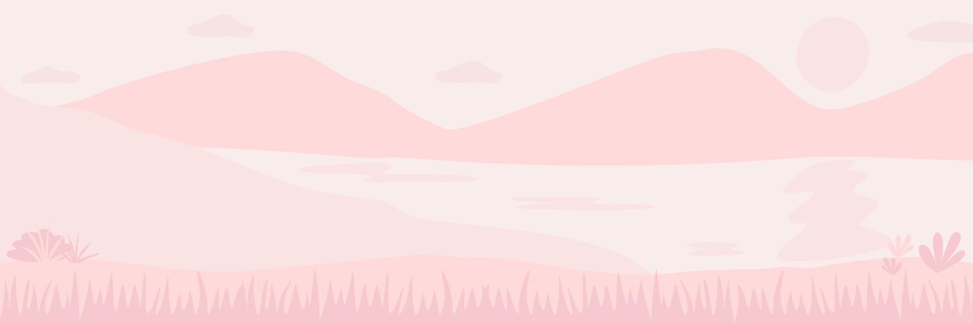 Pink landscape abstract vector backgrounds.minimal trendy style. various shapes set up design templates good for background  card greeting wallpaper brochure flier invitation. vector illustration
