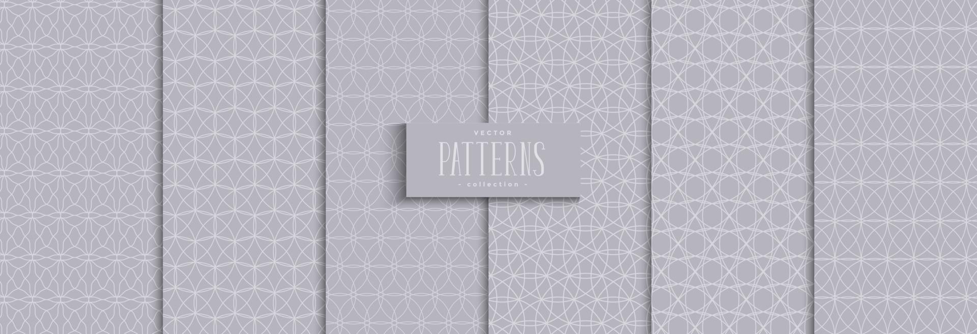 Circle lines pattern overlapping gray background vector