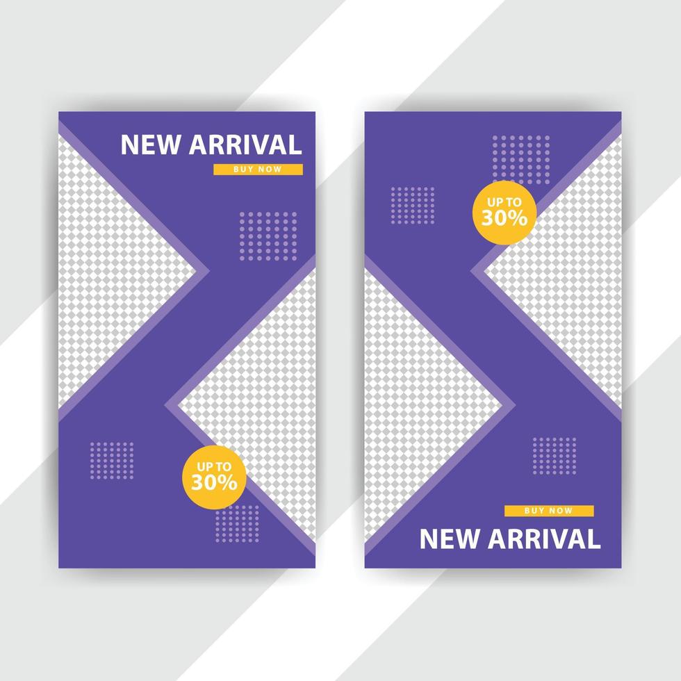 Creative social networks stories design, vertical banner vector