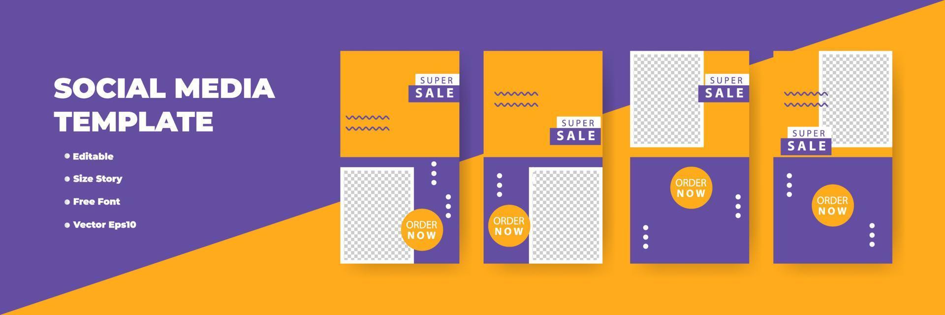 Creative social networks stories design, vertical banner vector