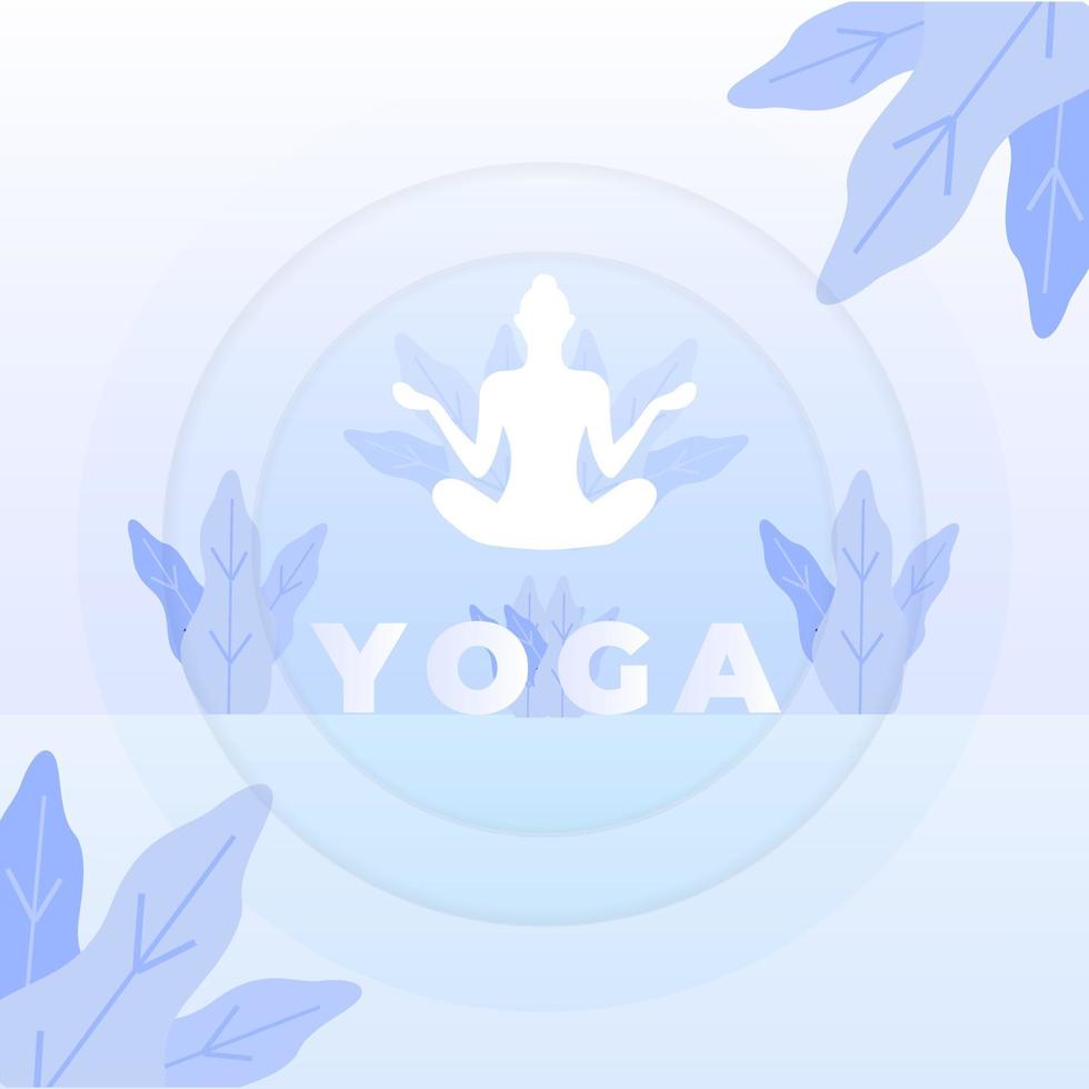 International yoga day design human meditation vector illustration