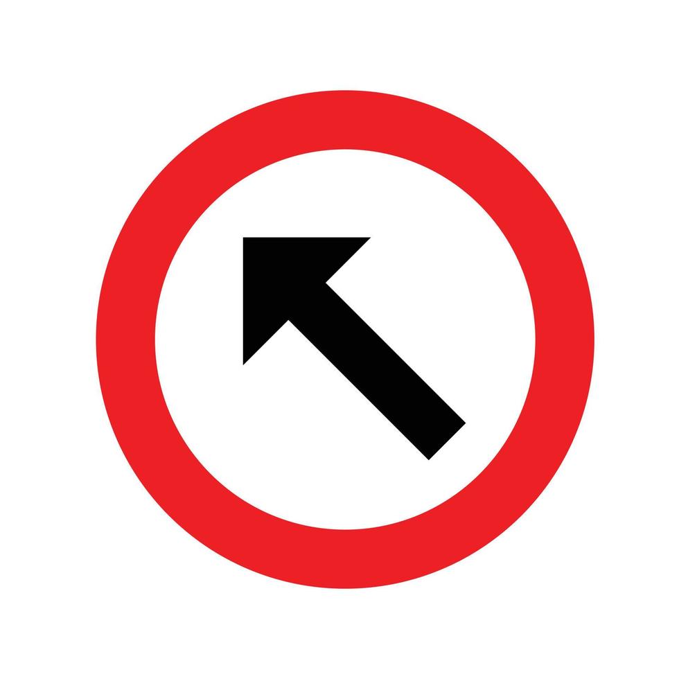 señal de tráfico izquierda vector