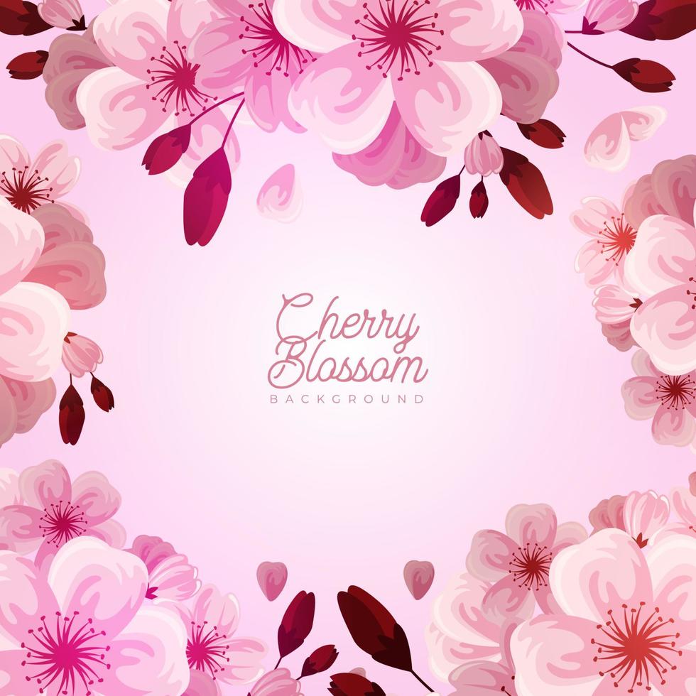 flor de cerezo fondo floral vector