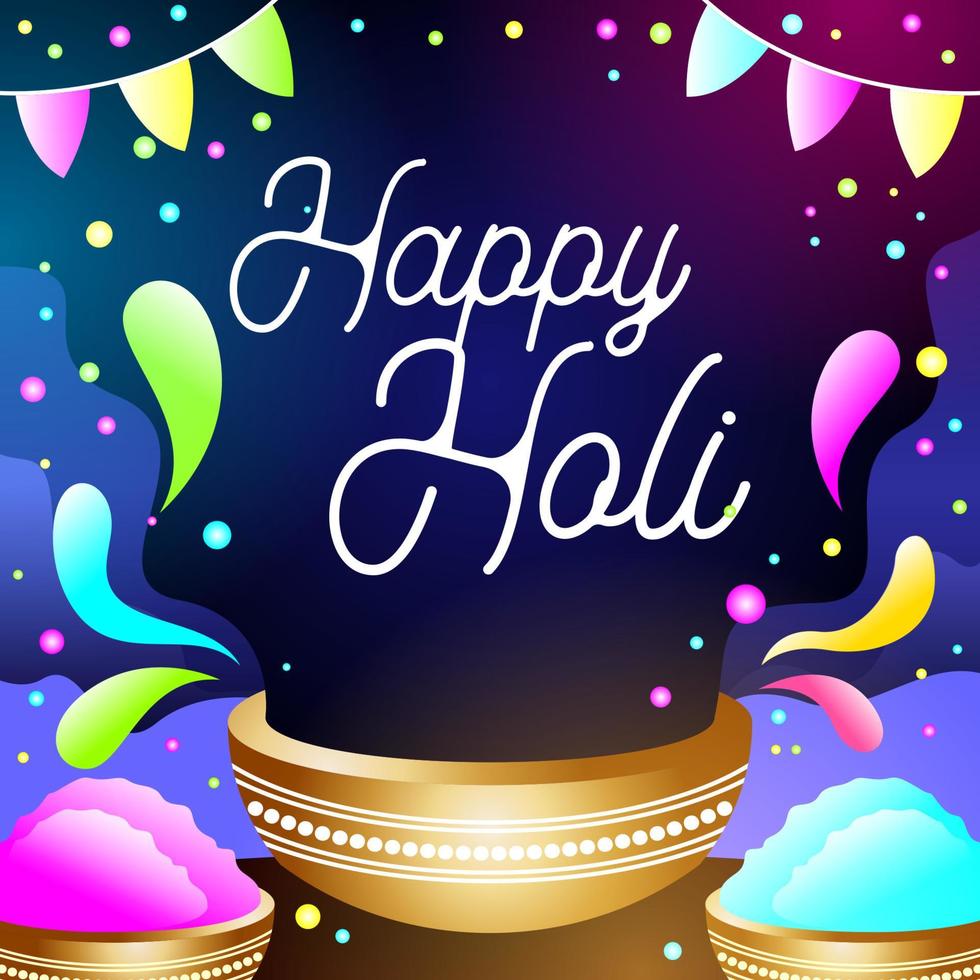 Happy Holi Festival Background vector