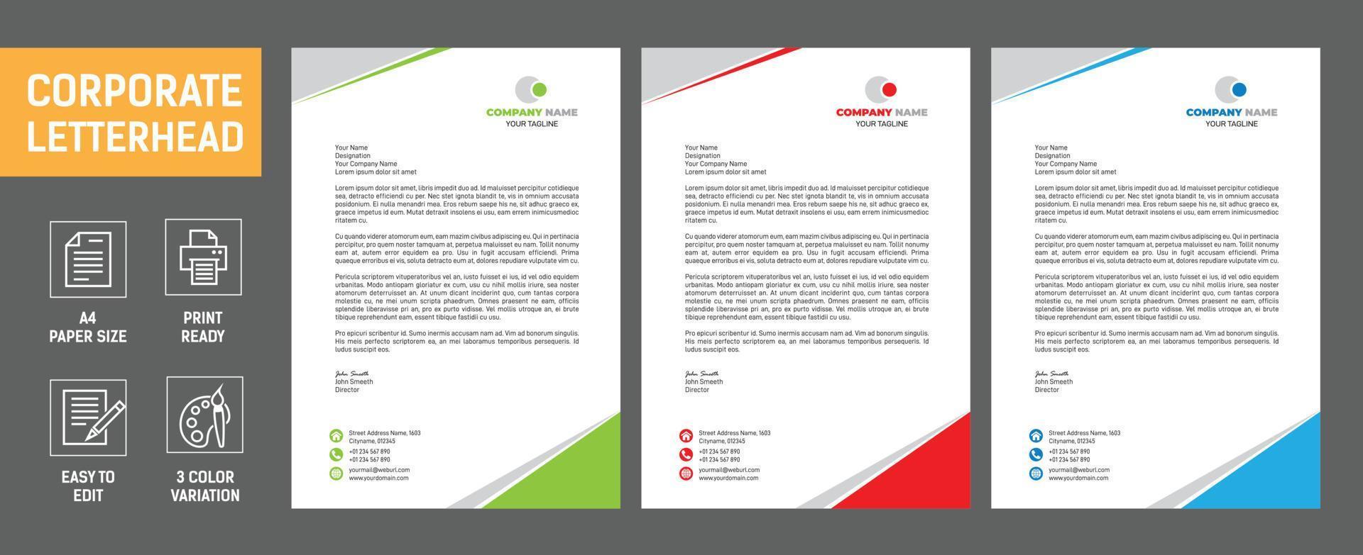 Business letterhead stationery vector