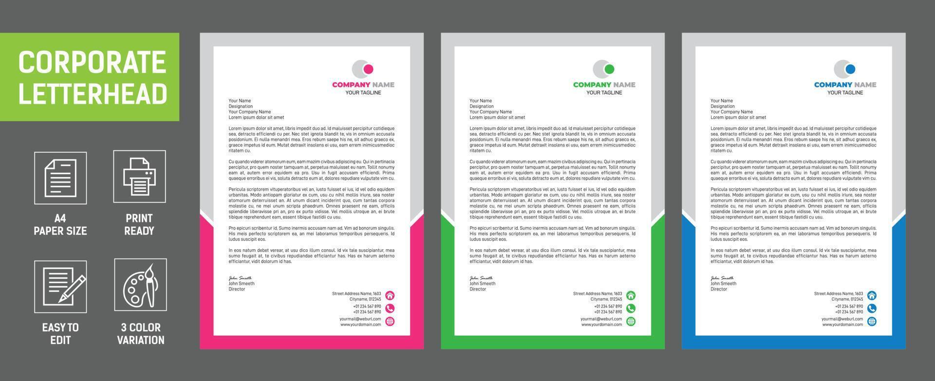 Business letterhead stationery 5422763 Vector Art at Vecteezy