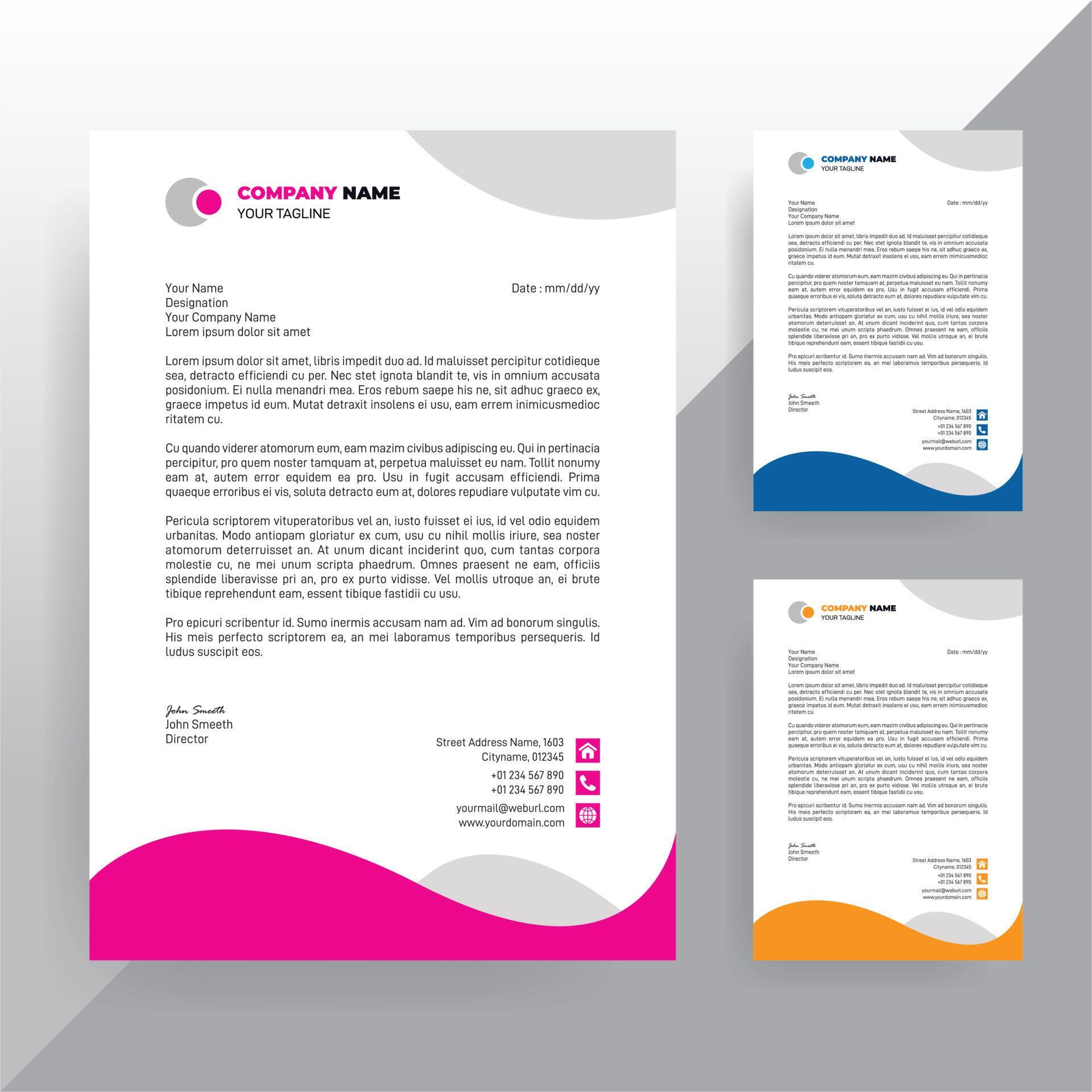 Business letterhead stationery 5422766 Vector Art at Vecteezy