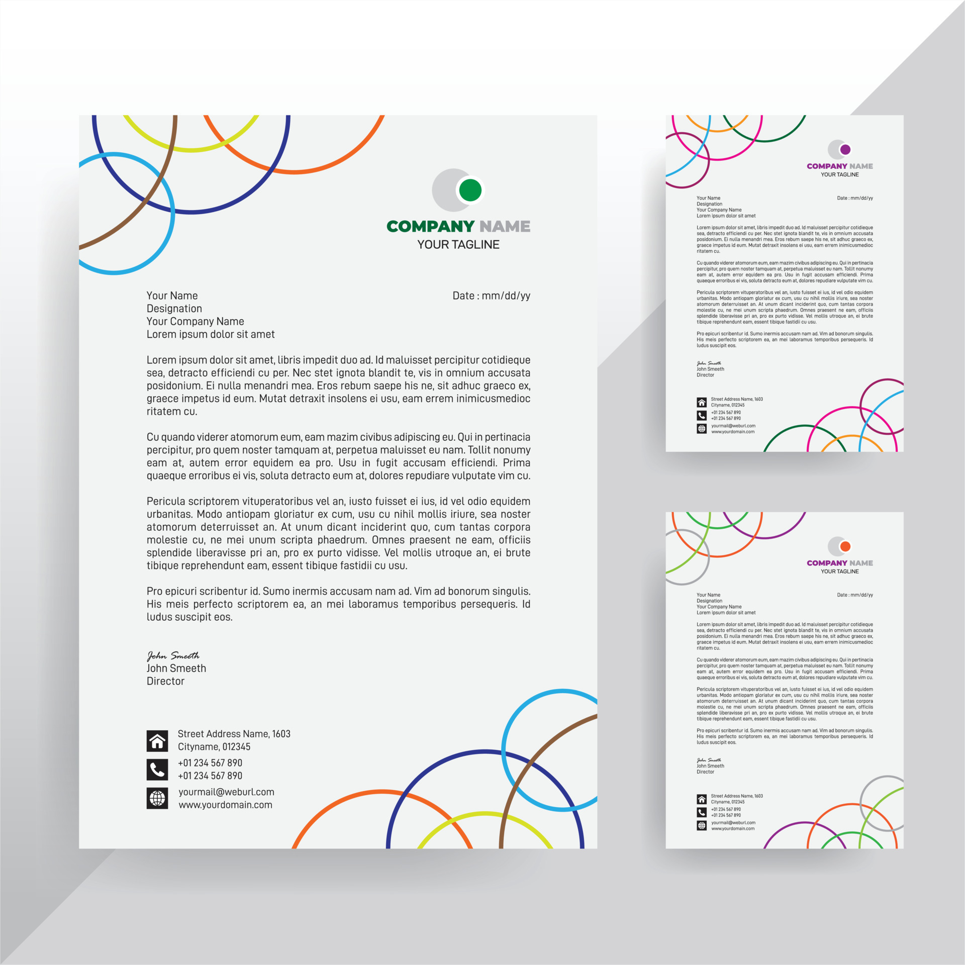 Business letterhead stationery 5422767 Vector Art at Vecteezy