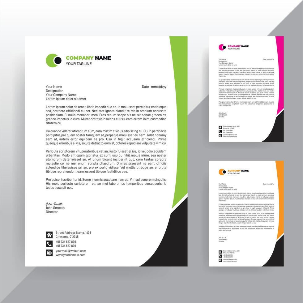Professional Creative Business Letterhead Vector Art At Vecteezy