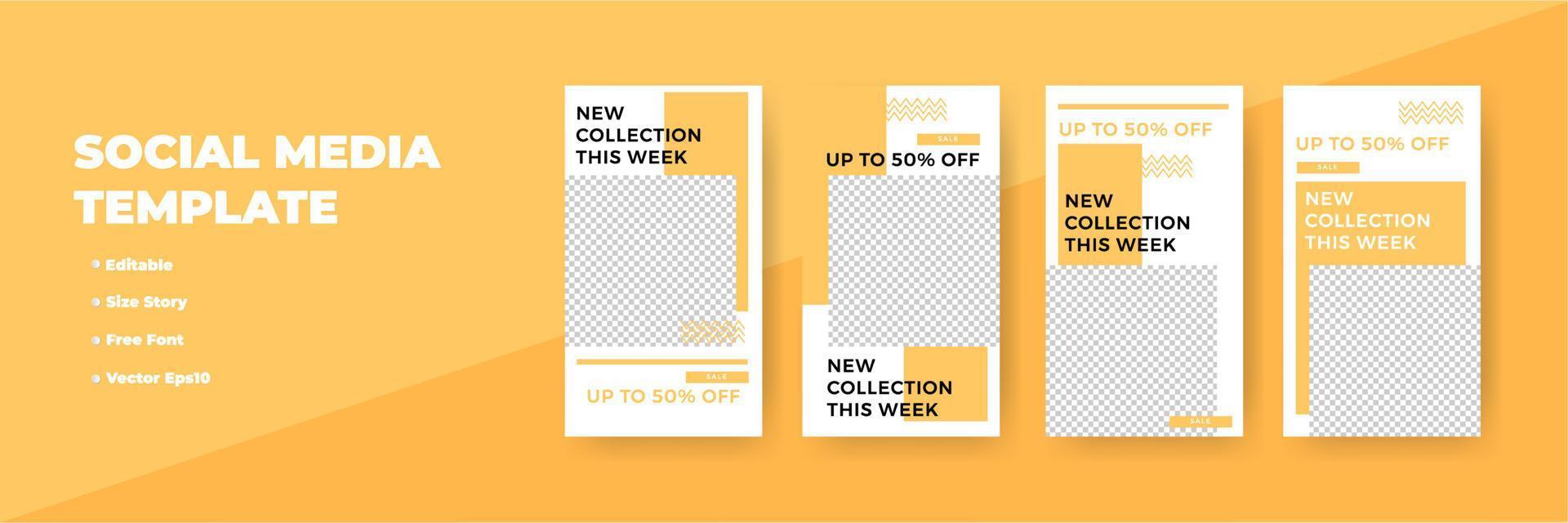 Creative social networks stories design, vertical banner vector