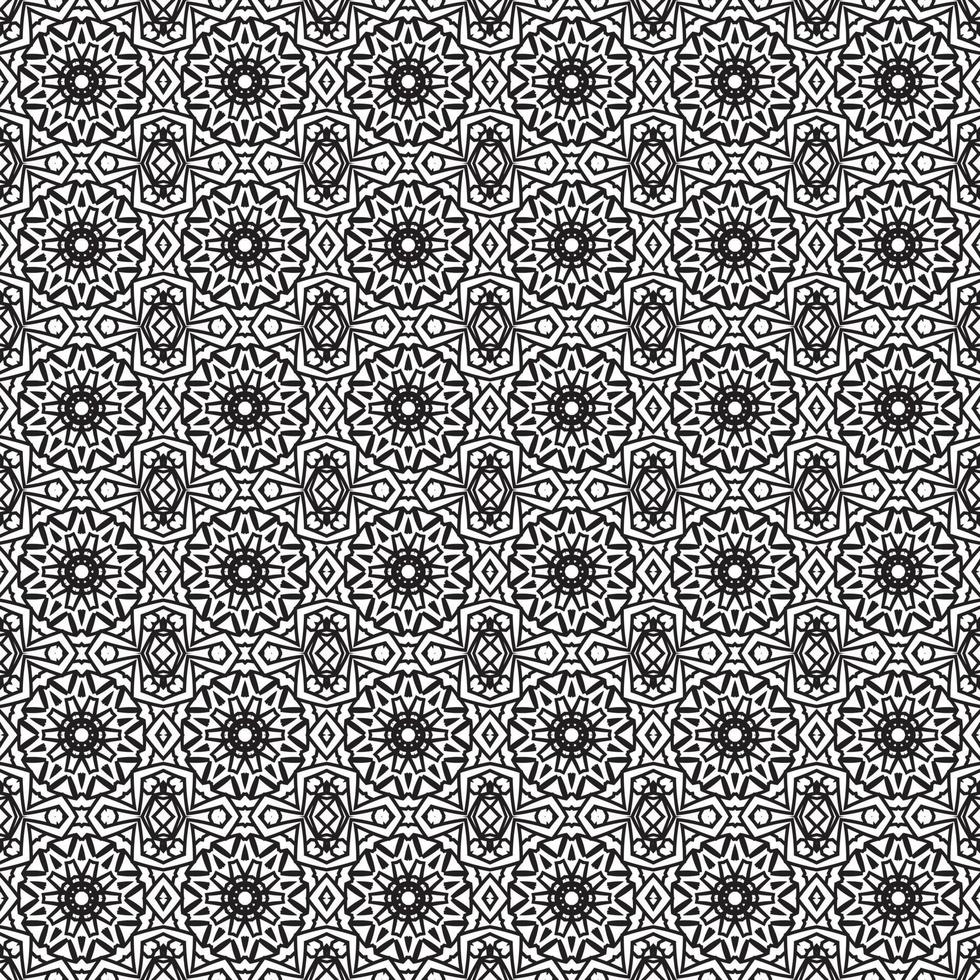 Classic batik seamless pattern background  geometric mandala wallpaper. elegant traditional floral motif vector