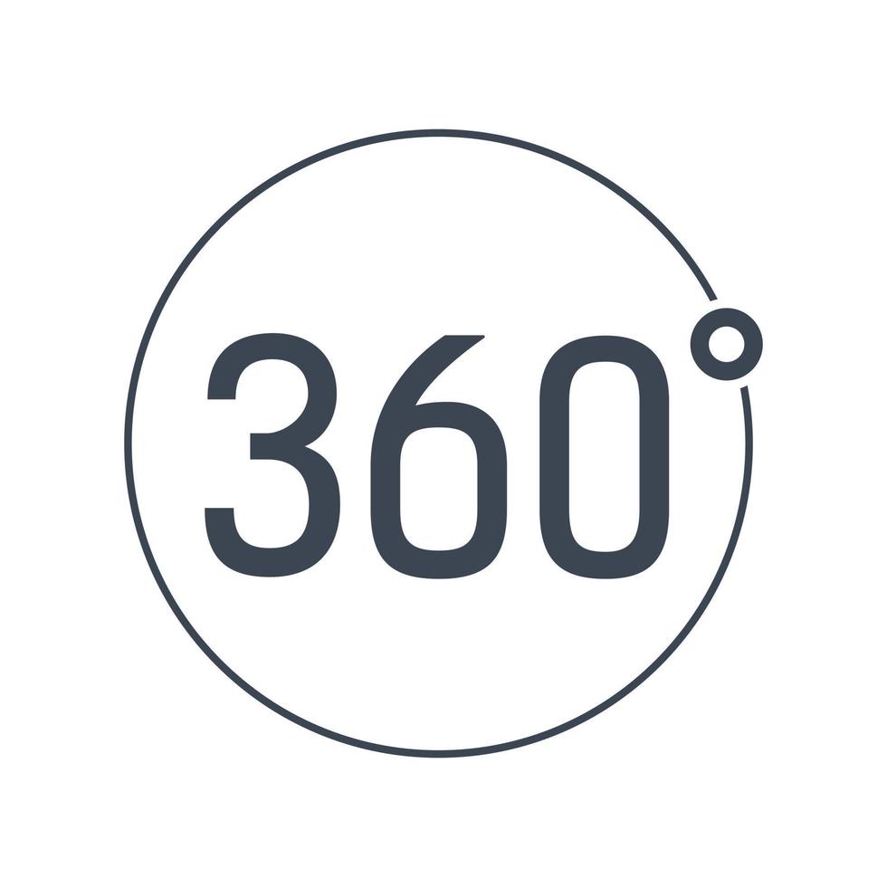 icono de 360 grados vector