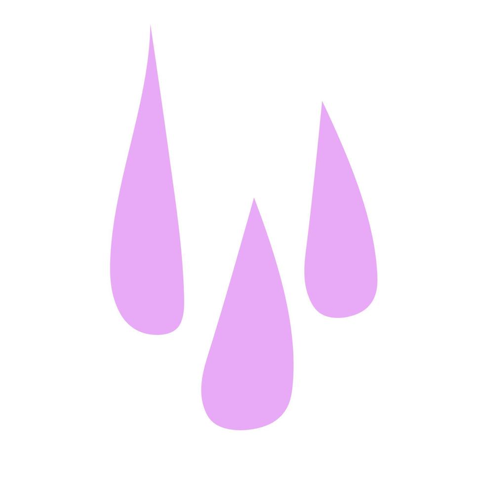 Lavender drops flat vector illustration