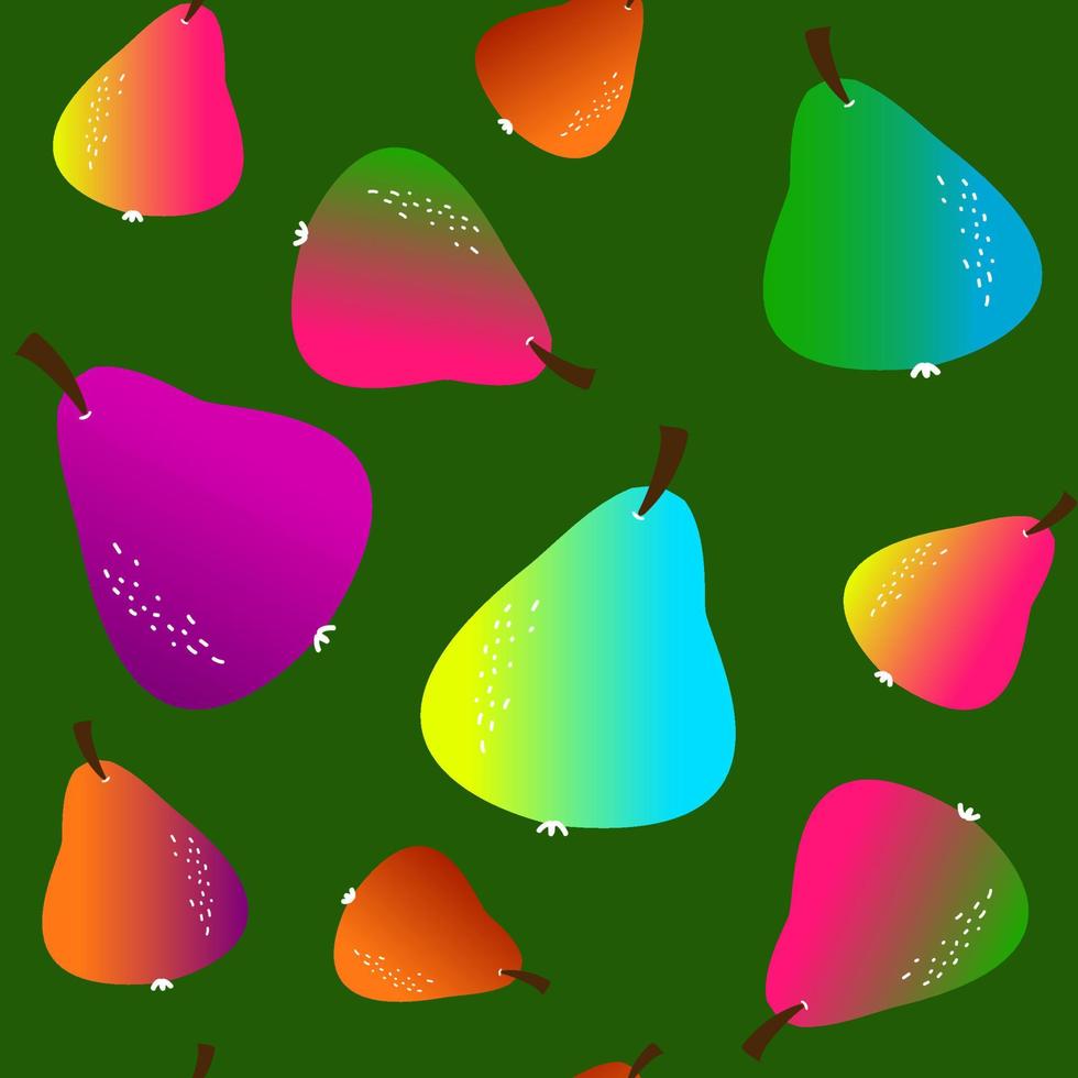 Seamless pattern pears. vector