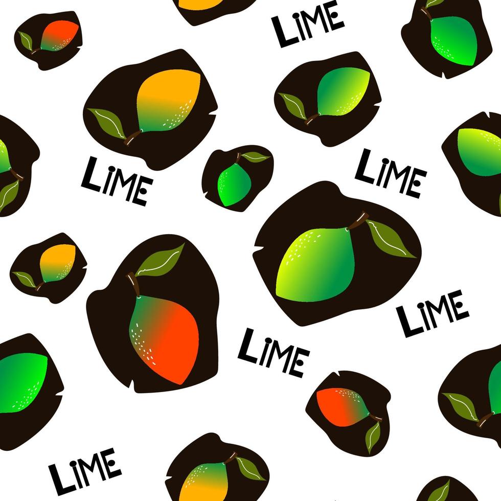 Seamless pattern limes. vector