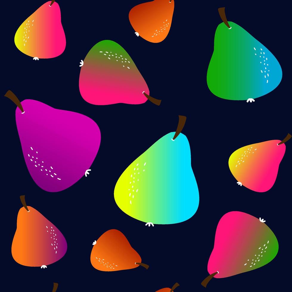 Seamless pattern pears. vector