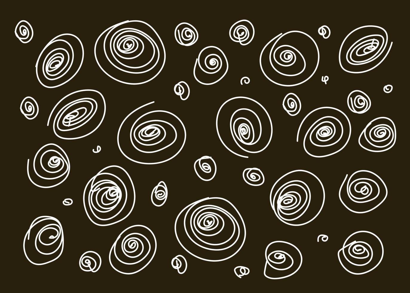 Hand Drawn Sketch Doodle Irregular Geometric Spiral Backdround. vector